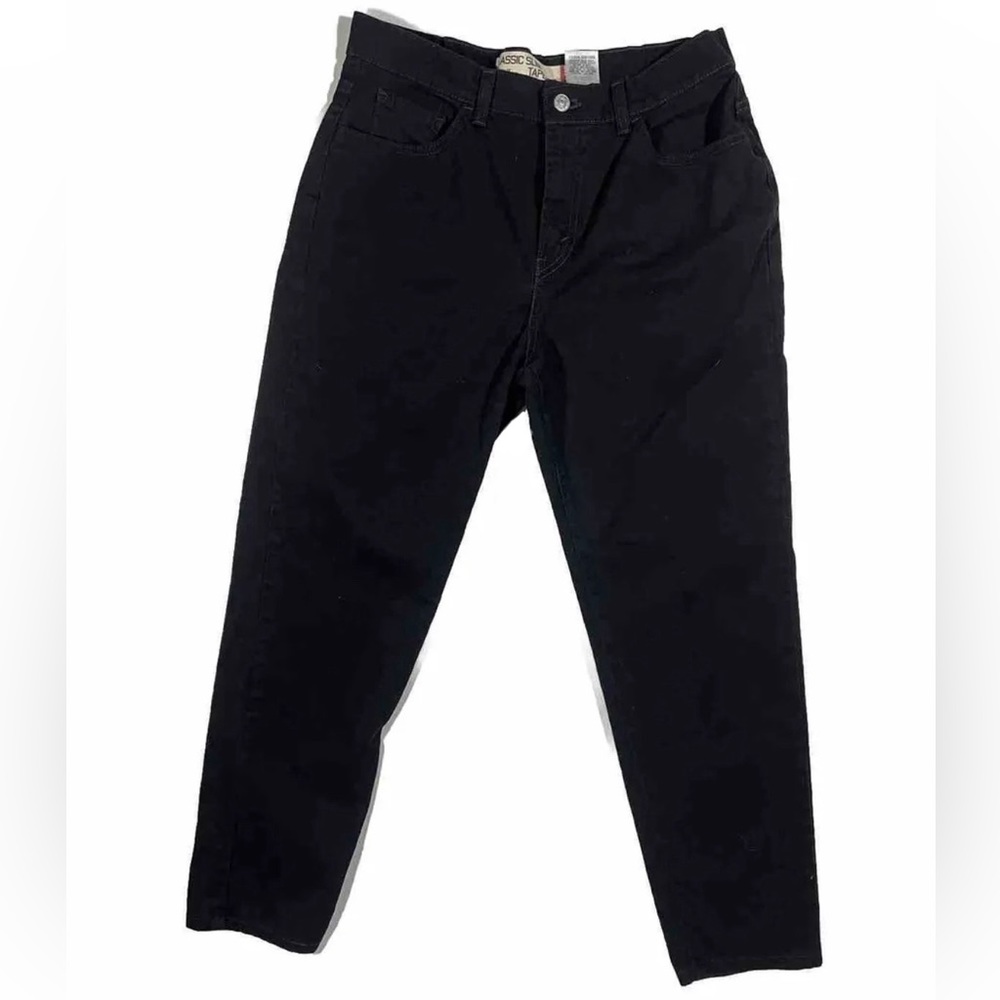 Levis Womens 12 M Black 512 Slim Tapered Jeans - Black Denim